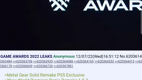 Game awards 2022 leaks