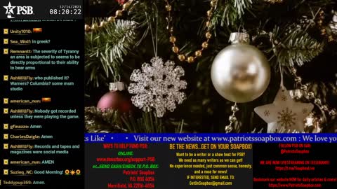 2021-12-14 07:00 EST - Patriots Soapbox AM: with LadyRWB , MykelJaye & DD