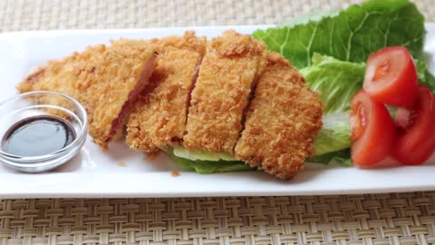 Ham Katsu Recipe - Japanese Cooking 101