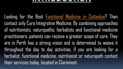 One of the Best Functional Medicine in Cottesloe