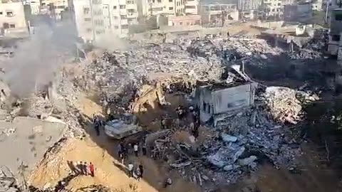 ISRAELWAR|lsraeli air attacks destroy an entire neighborhood in Gaza|WRF