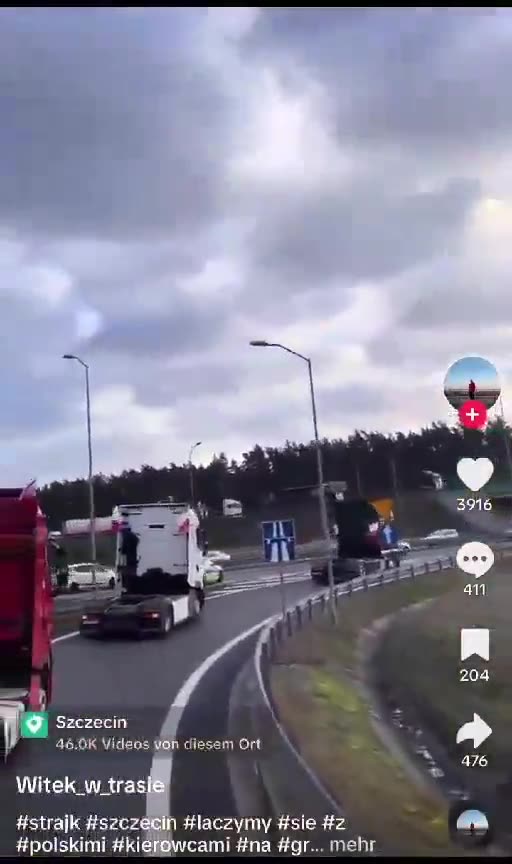 🚨WATCH: Polish truck drivers are joining the German farmers protest
