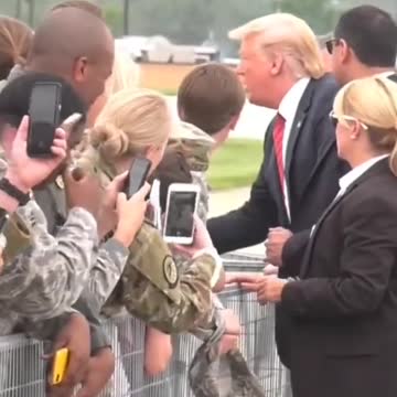 Donald Trump meeting people