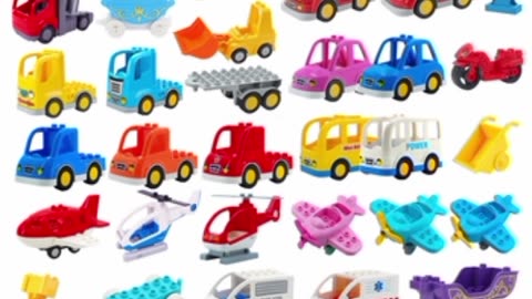 Children Kids Truck Car Bus City Traffic Series Assembly Educational Toy