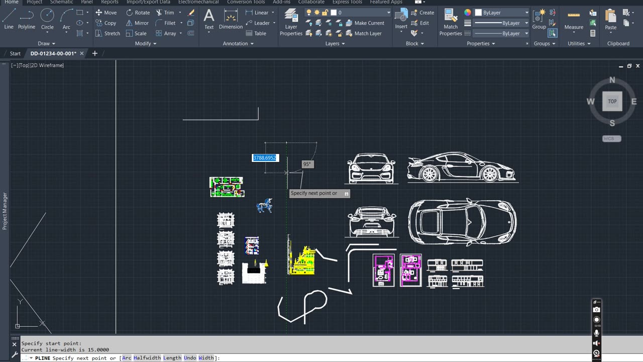 AUTOCAD 2023 INTRO TO (LINE, POLYLINE, SPLINE) COMMAND