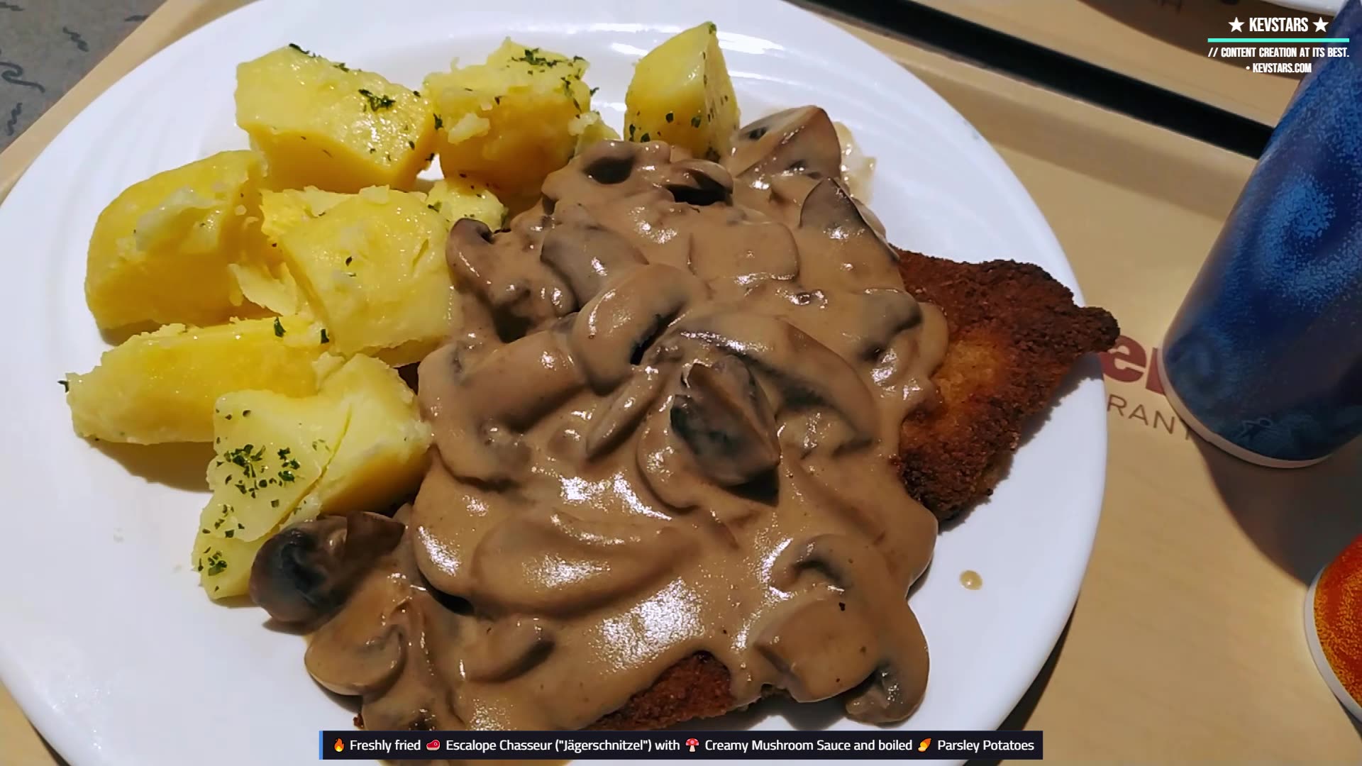 [FHD] 🥩 Escalope Chasseur (Jägerschnitzel) w/ 🍄 Creamy Mushroom Sauce & 🍠 Parsley Potatoes