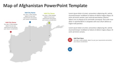 Map of Afghanistan PowerPoint Template