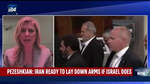 Iran willing to put down weapons if Israel does the same, Pezeshkian claims