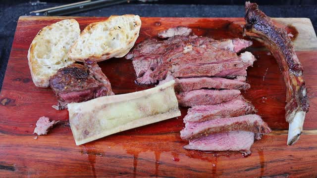 My Biggest Tomahawk Steak yet! with Marrow Bone