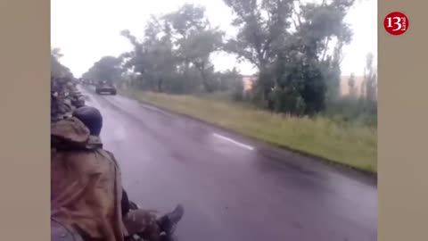 Footage of Ukrainian army going to the frontline with equipment and manpower