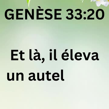 Genèse 33:20: "L'Édification de l'Autel : Dieu d'Israël"
