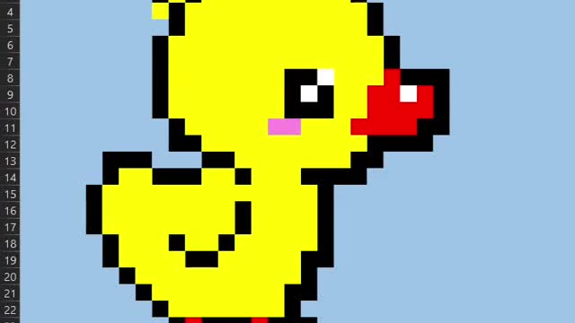 Drawing Duck in Excel (Fast Speed)