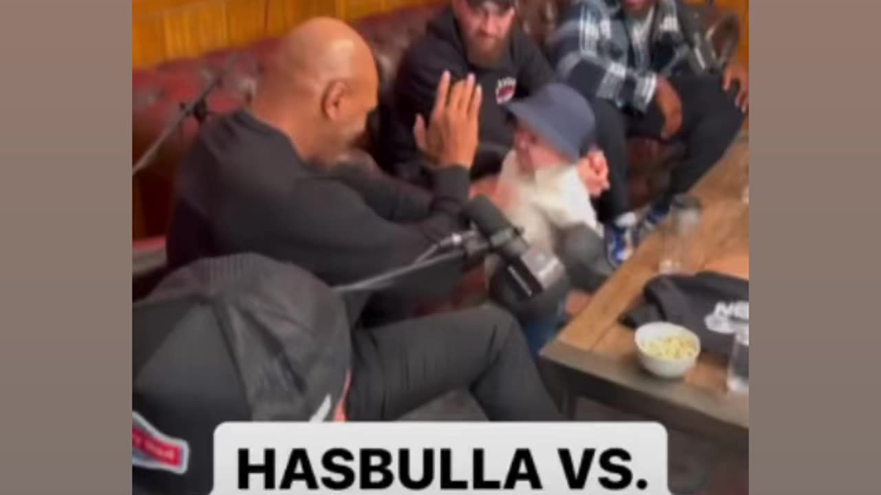 Hasbulla shows his skills to Mike Tyson