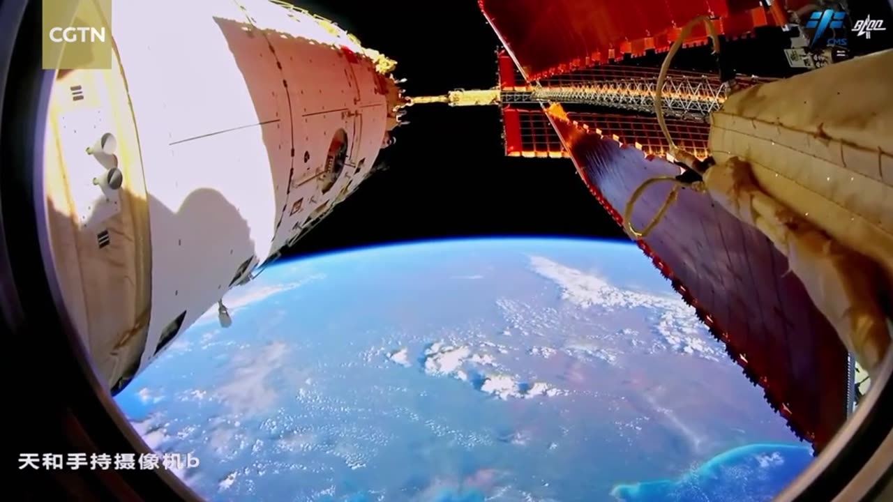 Video of Earth and China Space Station module released.