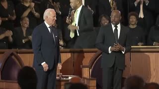 Biden at black church looks like he is going to melt