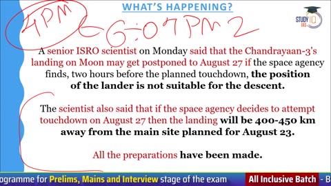 INDIA'S Moon Mission-Chandrayaan 3-Plan B