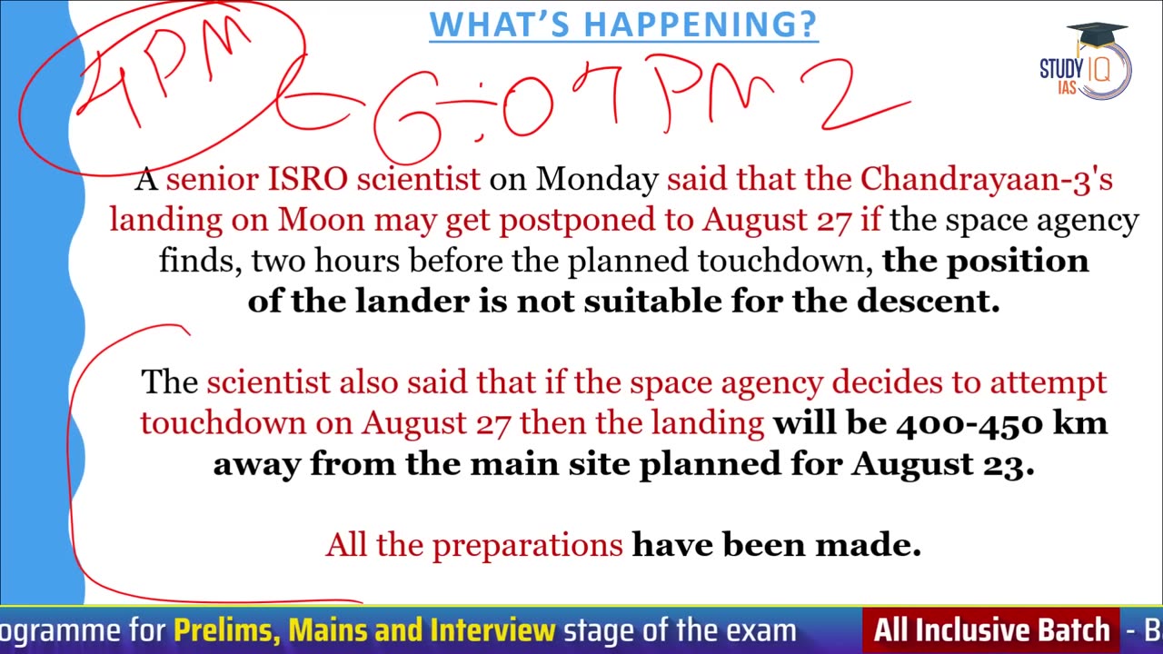 INDIA'S Moon Mission-Chandrayaan 3-Plan B