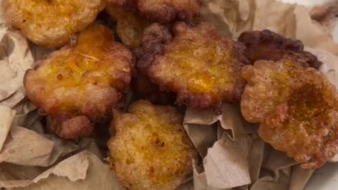 Dandelion fritters and dandelion honey