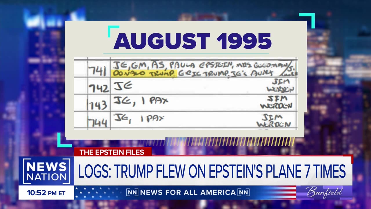 Flight log: Trump flew on Epstein's plane 7 times