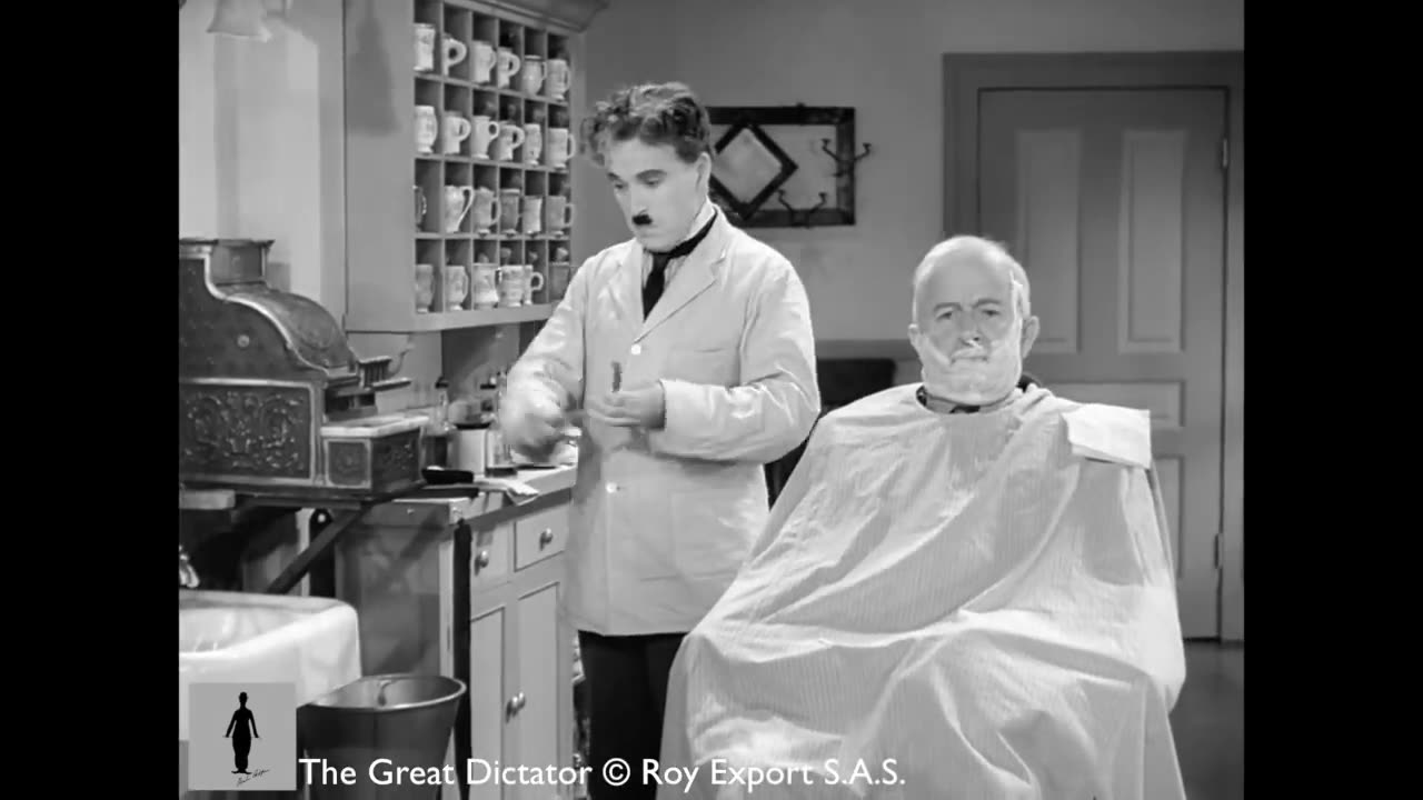 Charlie Chaplin - The Great Dictator - Barber Shop Scene