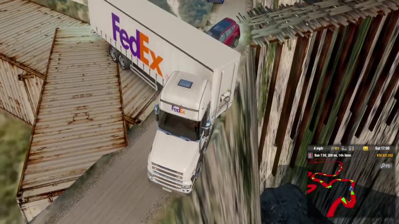 FedEx driver does perfect turn