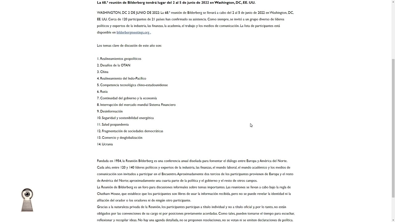 perchè le ELITE si riuniscono in SEGRETO al CLUB BILDERBERG MEETING ogni anno? DOCUMENTARIO se fossi un cospiratore allora perchè le elites del Club Bilderberg e altri Club tipo il Bohemian si riuniscono ogni anno in segreto in hotel e boschi?