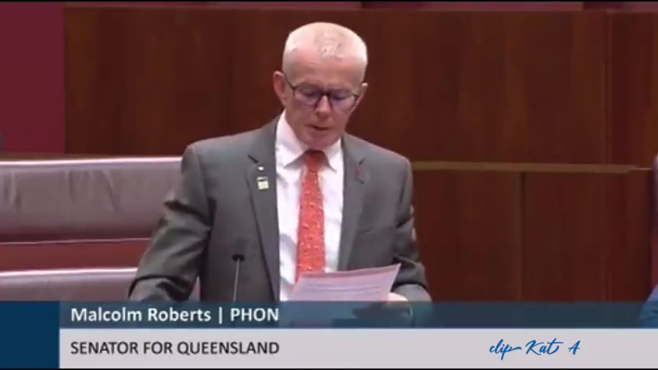 Senator Malcolm Roberts Just Stood up in Australian Parliament and Exposed the UN/WHO