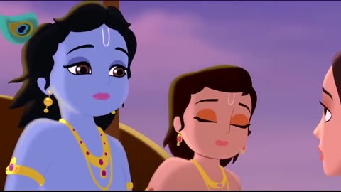 Radha Krishna Separation 3D Animation