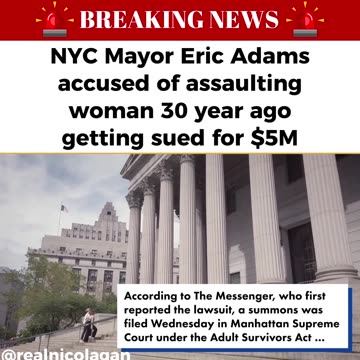 NYC Mayor Eric Adams Getting Sued For $5M