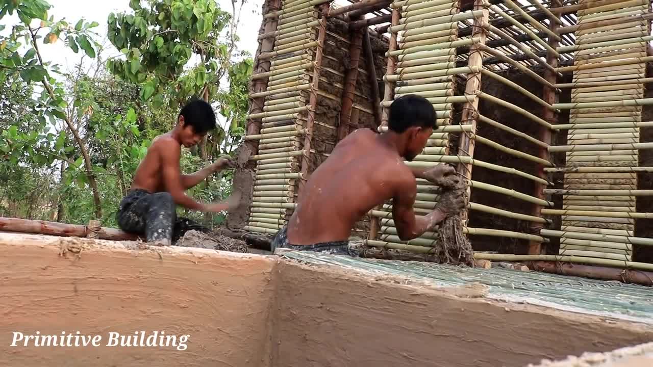 Build Two mud Villa house adjoining And two story Traditional