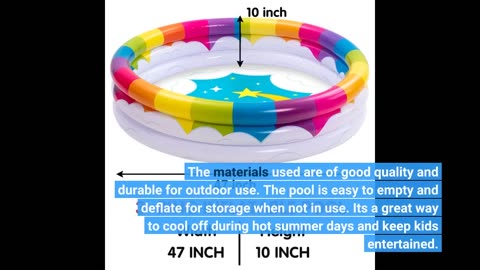 See Feedback: JOYIN 2 Pack 47" Baby Pool, Float Kiddie Pool, Inflatable Baby Swimming Pool with...