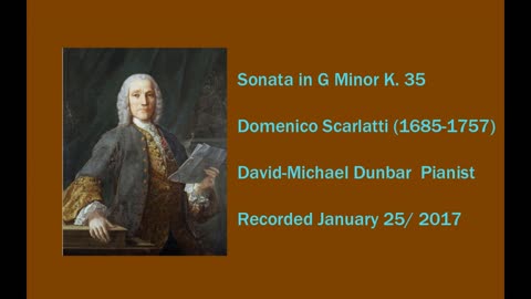 5 Sonatas by Scarlatti pianist David Michael Dunbar