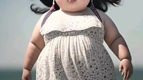 Amazing fat baby girl 😱 amazing styl