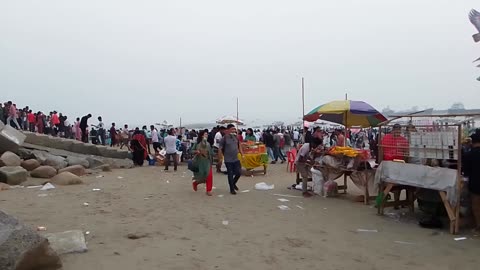 Family tour in patenga sea beach