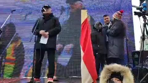 TRUDEAU : THE PEACEFUL RALLY AND UNITED YOU CAN WATCH , WHILE THE WHOLE PLANET IS WATCHING.