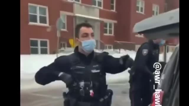 Here we go… this cop in Ottawa is throwing this elderly man around and for what?