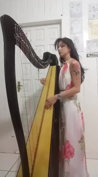 Anthem to Brazilian Independence played on a Harp - Beautiful!