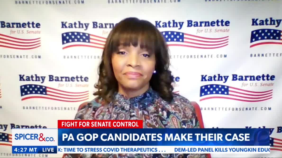 Kathy Barnette for U.S. Senate (R-PA) Newsmax w/Sean Spicer Clip #6