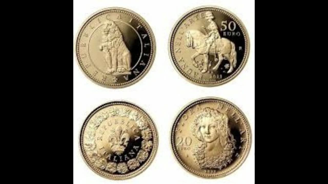 TUTTE LE MONETE EURO D'ORO CONIATE E VENDUTE DALL'ITALIA DOCUMENTARIO tutti gli stati che hanno l'euro coniano OGNI ANNO monete da collezione d'oro,d'argento o altro che hanno valore nominale solo nello stato che le emette