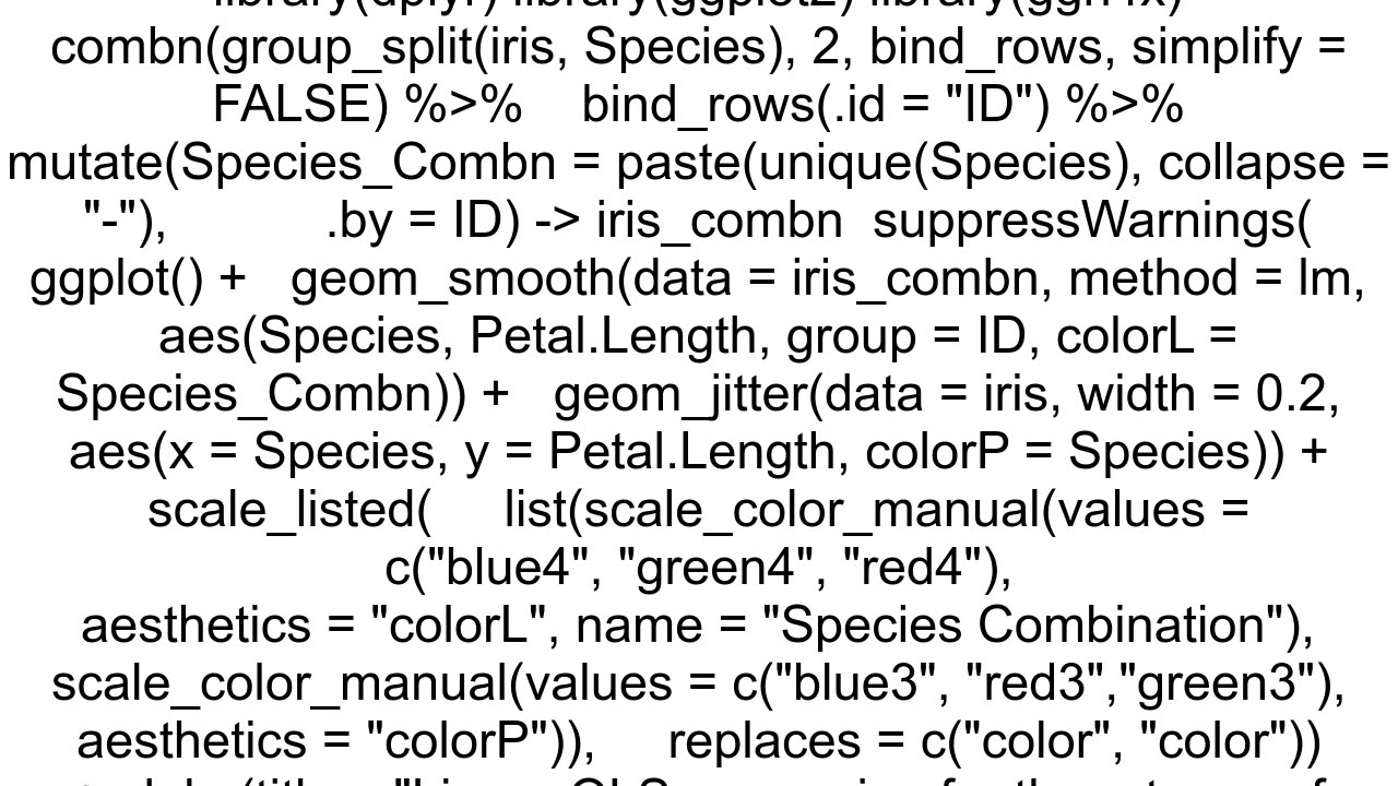 ggplot geom_smooth for linear regression dummy variable no regression lines