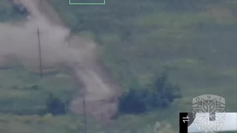 Destruction of the Russian trench digger with discharges