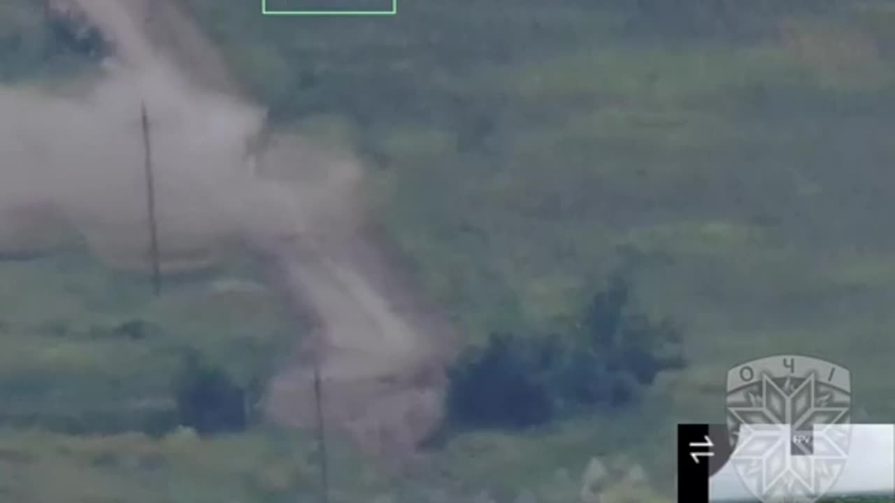 Destruction of the Russian trench digger with discharges