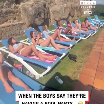 When the boys say they're having a pool party