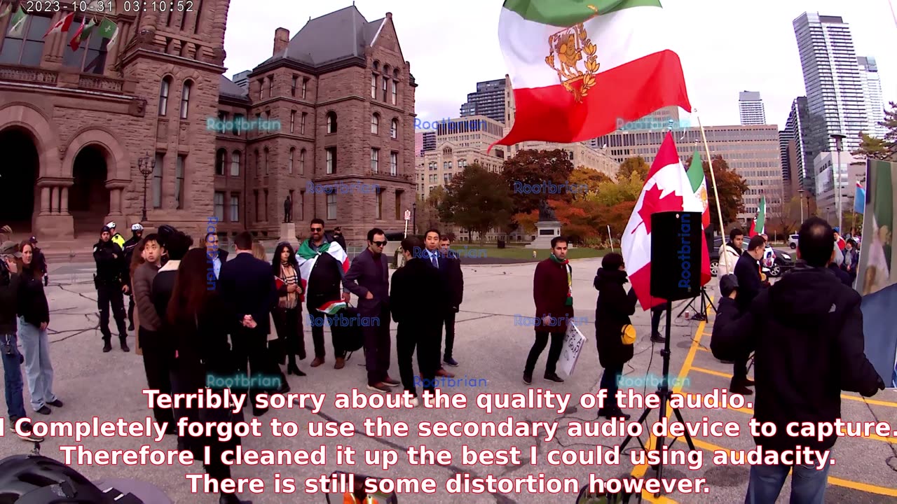 A small pro-israel protest at queen's park