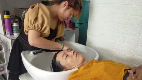 The most Beautiful Girl in Vietnam Barbershop - ASMR Massage