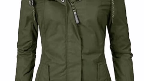 Hot Style Ladies Long-Sleeved Zipper Pocket Padded Coat Jacket