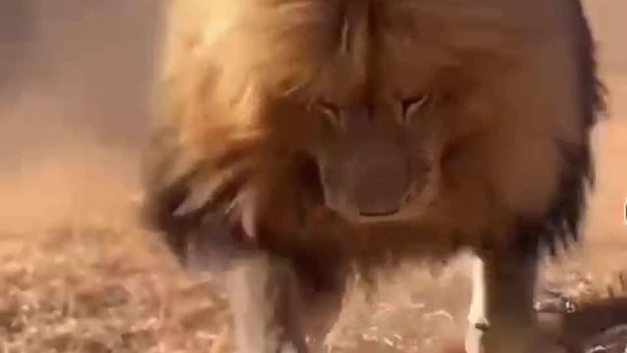 OMG angry lion//lion roar