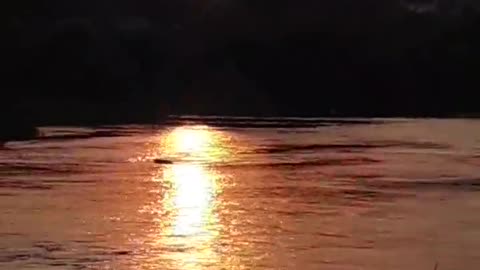 Sunset by the river