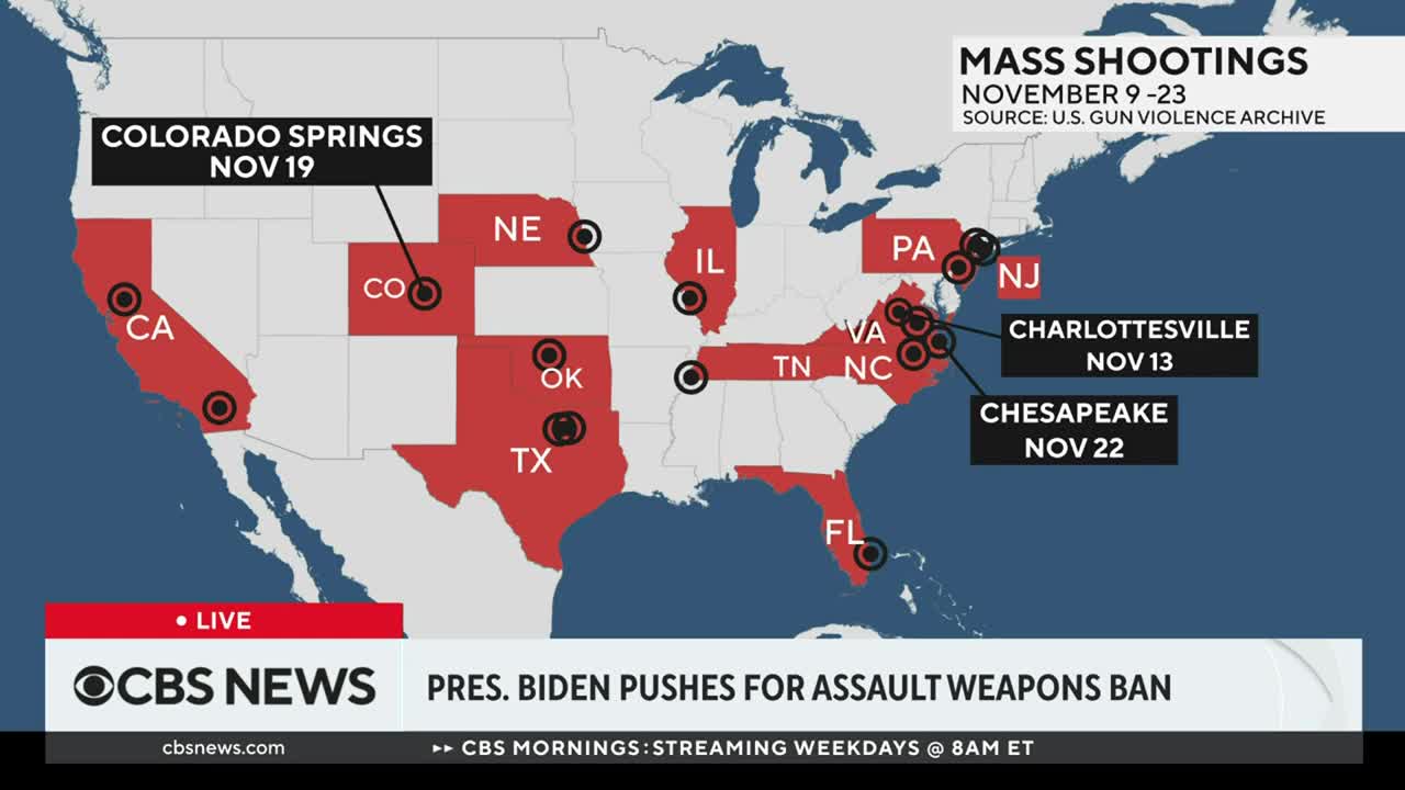 After 3 mass shootings in 2 weeks, Biden pushes for stricter gun legislation