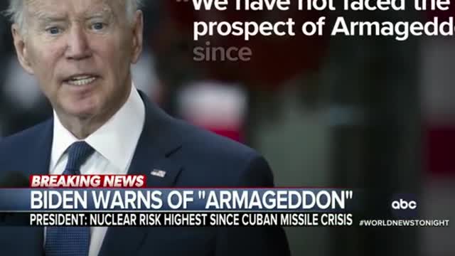 Biden warns of nuclear’Armageddon’threat from Putin